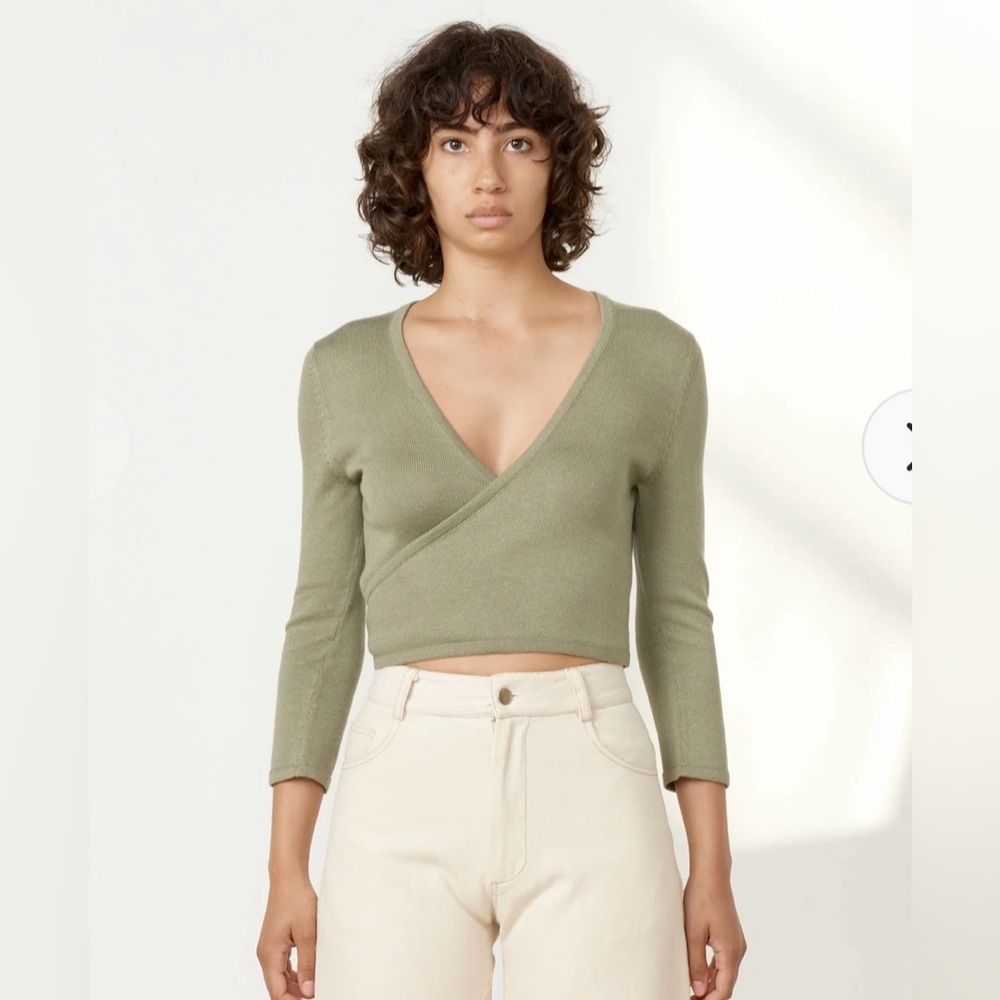 Shaina Mote Elsa Top in Sage, Size Medium